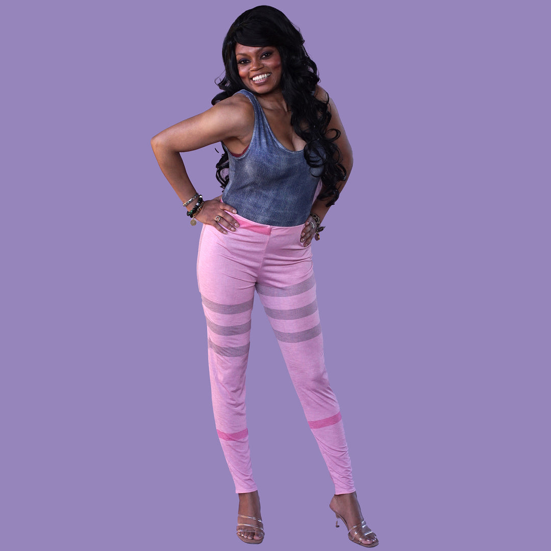 The Layla Pink Plaid Legging